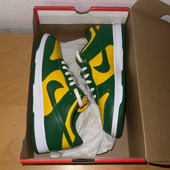✅NWT BRAND NEW NIKE DUNK LOW BRAZIL SHOES SIZE 9.5 - Picture 6 of 11